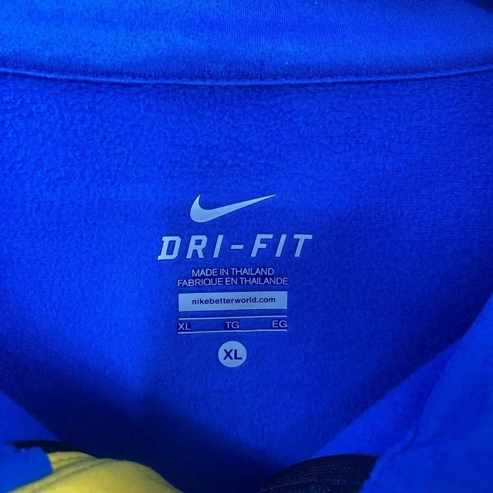 Nike Livestrong Mens DRI Fit Zip Up Jacket Size XLARGE Blue With Black. - Picture 6 of 11